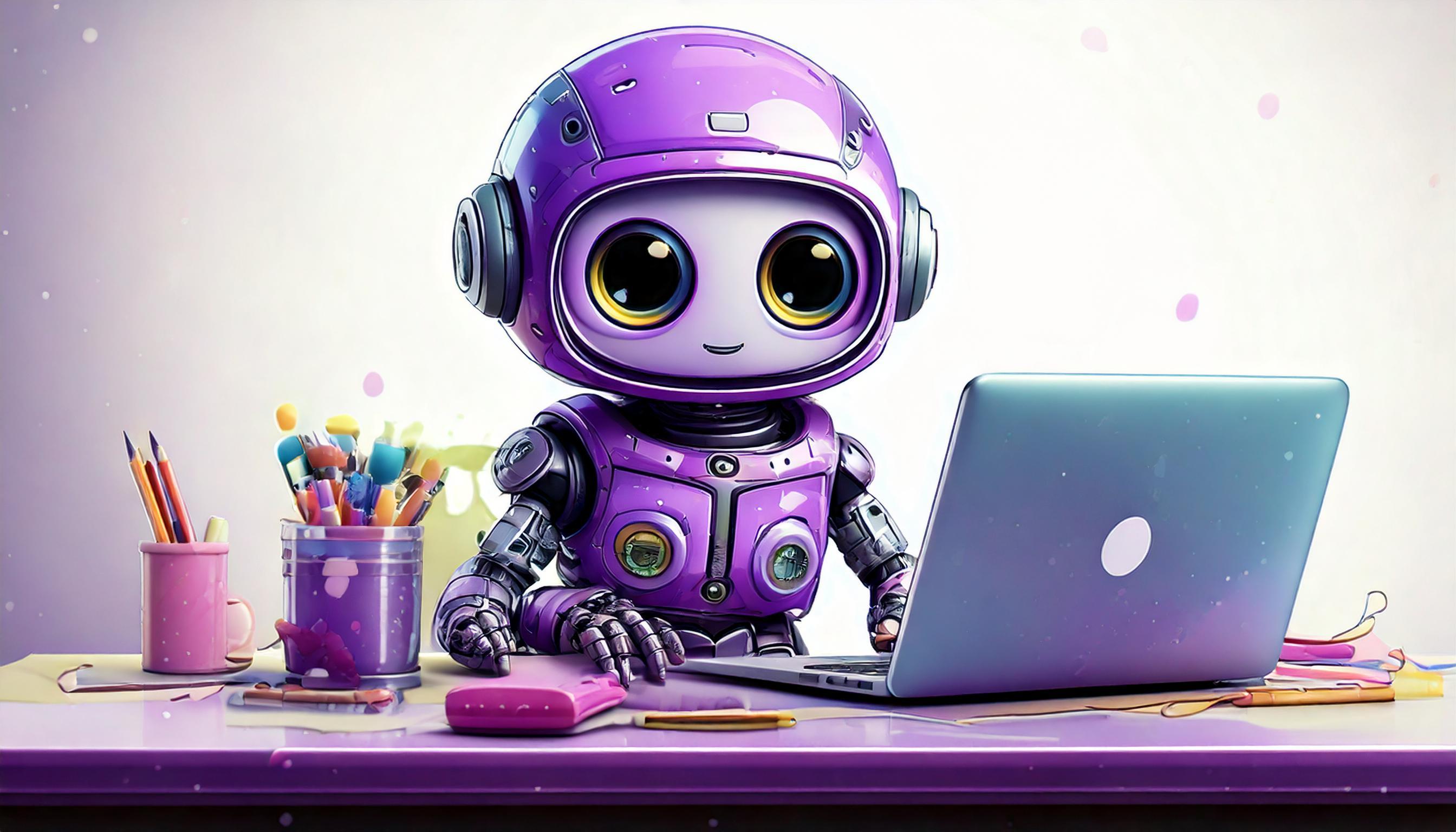 Integration step visual with Flowbot robot and laptop